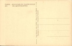 VINTAGE POSTCARD Paris Souvenir Of the Sacring Heart De Montmartre Christ