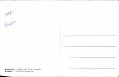 POSTAL MODERNA el ayuntamiento de Bruselas ilumina