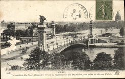 CPA Paris Perspective Du Pont Alexandre III Et De l'Esplanade Des Invalides Vue Prise Du Grand Palais