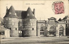 Torrecillas de Dieppe de la POSTAL de la VENDIMIA y el teatro