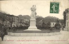 Reglas del jardín Menton público de la POSTAL de la VENDIMIA de la anexión