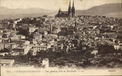 POSTAL Clermont-Ferrand View Taken De Montfujet de la VENDIMIA