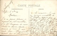 VINTAGE POSTCARD Dijon Public garden Darcy Principal Main door