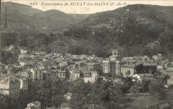 VINTAGE POSTCARD Panorama De Royat Les Bains