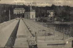 CPA En Morvan Lac Des Settons Vue Generale Des Constructions De l'Etat