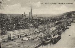 CPA Rouen Les Quais Vue Prise Du Transbordeur