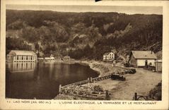 VINTAGE POSTCARD Black Lake the Electric Factory the Terrace And the Restaurant