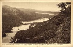 VINTAGE POSTCARD Rock Of the Devil Panorama Towards Longemer Since the View-point