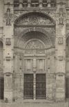 Catedral de Gisors de la POSTAL de la VENDIMIA la puerta principal
