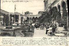 VINTAGE POSTCARD Bad Kissingen Nachmittags Kaffee VAr Dem Conversationshaus