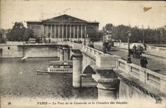 VINTAGE POSTCARD Paris the Bridge Of the Harmony And the House of Commons