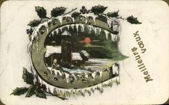 CPA Meilleurs Voeux Fer a cheval