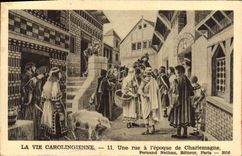 VINTAGE POSTCARD Carolingian Life a Street In repoque De Charlemagne