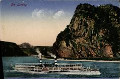 VINTAGE POSTCARD Die Loreley Boat