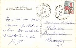 CPM Blois L'eglise Saint Jean et l'hopital