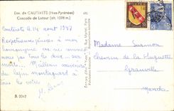 MODERN CARD Environs of Cauterets Cascades of Lutour