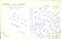 MODERN CARD Paris the place of the Harmony and the Eiffel Tower