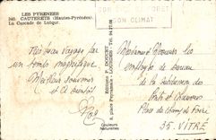 MODERN CARD Cauterets Cascades De Lutour