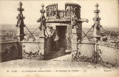 VINTAGE POSTCARD Albl the Cathedral Sainte Cecile the Summit of Bell-tower