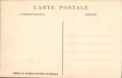 VINTAGE POSTCARD Besancon les Bains Arcades of the Granvelle Palate and Statue of the Cardinal of Granvelle