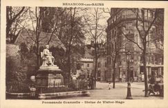 CPA Besancon les Bains Promenade Granvelle Statue de Victor Hugo