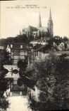 POSTAL Chartres de la VENDIMIA vista en el Eure tomado del nuevo puente
