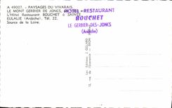 MODERN CARD the Mount Gerbier de Joncs Hotel Restoring Bouchet has Sainte Eulalie Source of the Loire