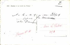 MODERN CARD Rannes the Garden of Thabor