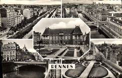 MODERN CARD Rennes Quays of Unpleasant the Law courts