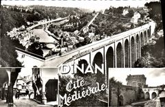 CPM Dinan Le Viaduc Vallee de la Rance Rue des Cordeliers Le chateau