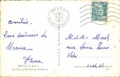 MODERN CARD Meaux the Bridge of the Market On the Marne