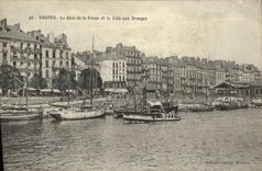 VINTAGE POSTCARD Nantes the Quay of the Pit and the Hold With the Oranges Boats
