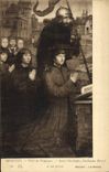 VINTAGE POSTCARD Memling Shutter Of the Holy Triptych Christophe Guillaume Moreel and his Bruges owner the museum
