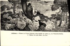 VINTAGE POSTCARD Orleans Federal House of Unlon and Of Mutilate Of Lotret Louis Simon peace Moutons Dog