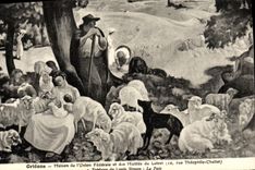 VINTAGE POSTCARD Orleans Federal House of Unlon and Of Mutilate Of Loiret Louis Simon peace Moutons Dog