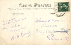 VINTAGE POSTCARD Tours Basilica Saint Martin and Tour Charlemagne