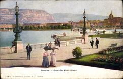 CPA Geneve Quai du Mont Blanc