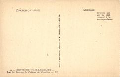 VINTAGE POSTCARD Surroundings Of Aix Les Bains Lake of Le Bourget the castle of Chatillon