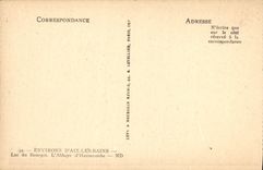 VINTAGE POSTCARD Surroundings Of Aix Les Bains Lake of Le Bourget the abbey of Hautecombe