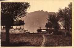 VINTAGE POSTCARD Lake Of Le Bourget the Small Port and the Tooth of the Cat