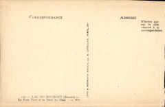 VINTAGE POSTCARD Lake Of Le Bourget the Small Port and the Tooth of the Cat