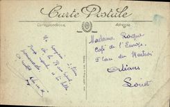 Panorama de Bourboule de la POSTAL de la VENDIMIA tomado de la roca de las hadas