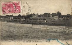CPA Croix de Vie La Plage Timbre Jeux Olympiques