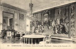 CPA Compiegne Le Chateau Salon du Conseil 