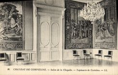 POSTAL Compiegne de la VENDIMIA la sala de estar del castillo de la cámara acorazada