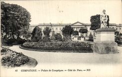 La POSTAL Compiegne Palais de la VENDIMIA de Compiegne dimensiona el parque