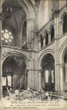 VINTAGE POSTCARD Rheims In Its Years of Bombardments Church Saint Andre Vue interior