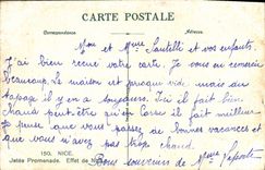 VINTAGE POSTCARD Thrown Nice Walk Night effect