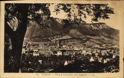 VINTAGE POSTCARD Mende Seen Through the Trees
