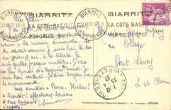 CPA Biarritz Rocher de la vierge 